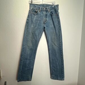 Levi's 505 Jeans Mens‎ 30x32 Blue Denim Medium Wash Cotton Mid Rise Streetwear